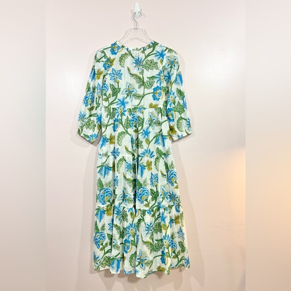 TUCKERNUCK Sea Glass Chintz Long Sleeve Salty Paloma Caftan Dress in a size XS - Picture 8 of 9